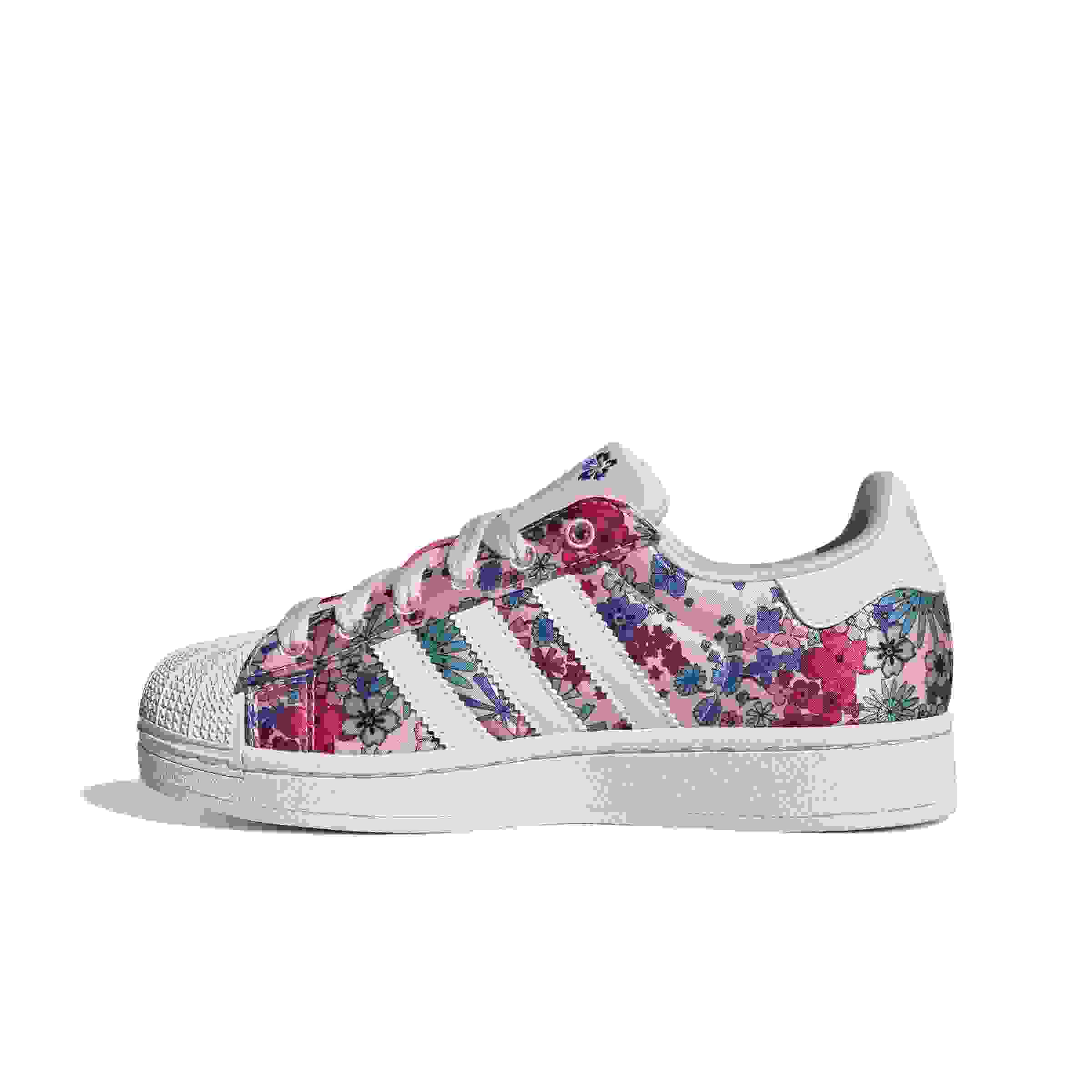adidas Originals Liberty London Superstar II Grade School Girls' "Clear Pink/White/Light Pink" Shoe